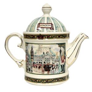 James Sadler Teapot England London Horseguards Porcelain